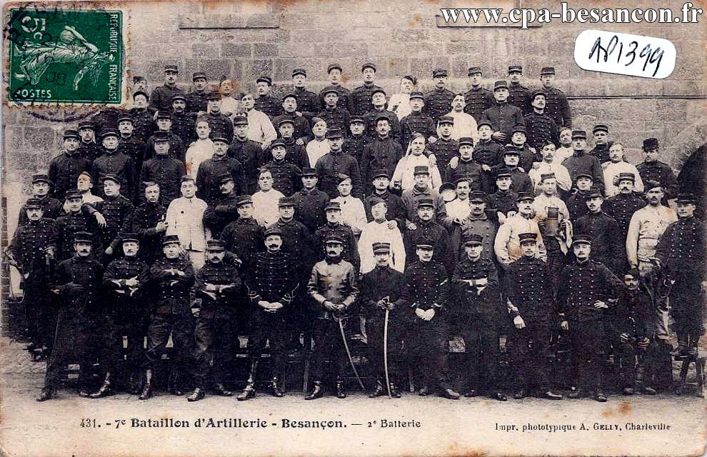 431. - 7e Bataillon d'Artillerie - Besançon. - 2e Batterie